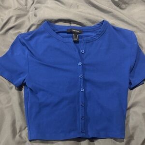 Forever 21 Kids Royal Blue Button-Down Shirt